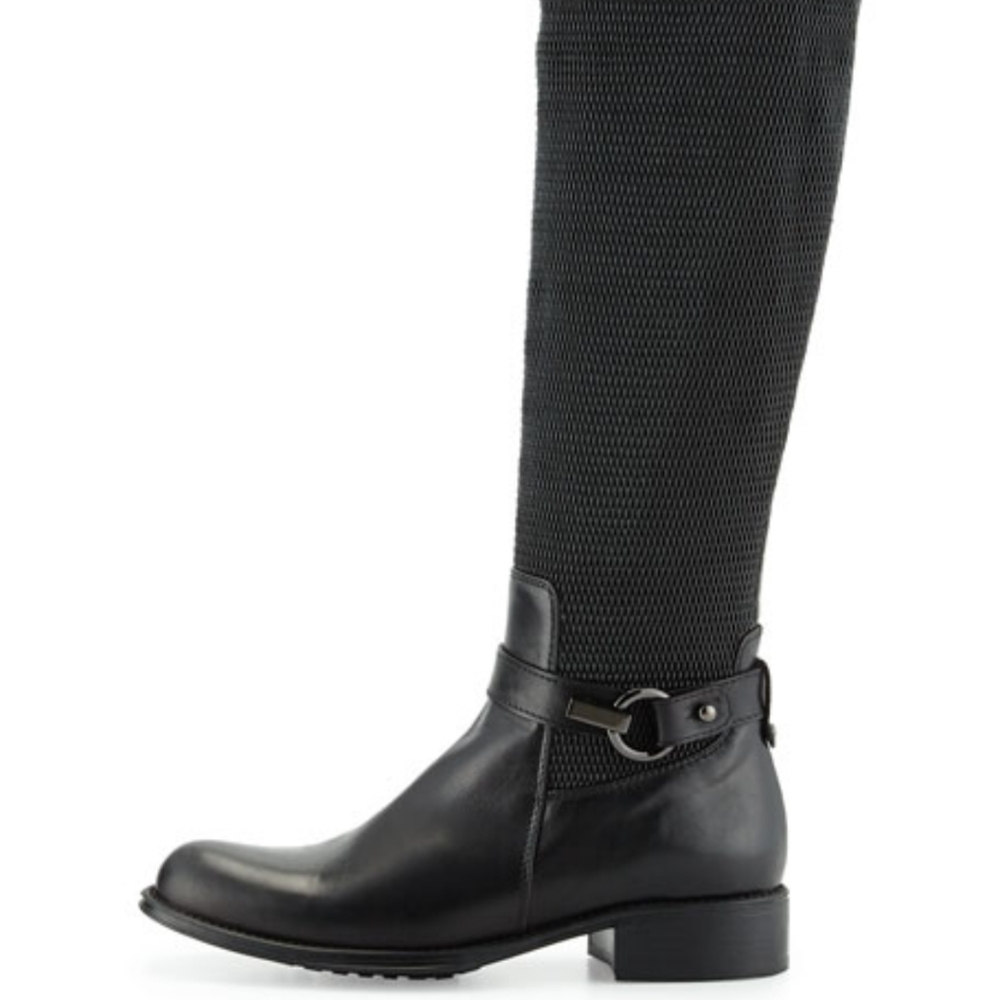 Aquatalia Urope Stretch-Woven Mid-Calf Boot
